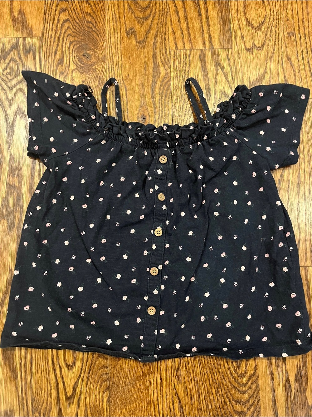 Girls Next black floral top